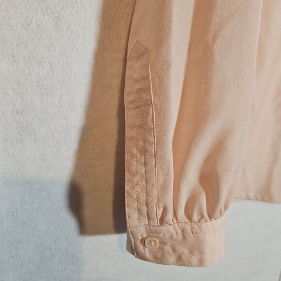 Ann Taylor Loft Light Blush Pink Button Up Blouse - Picture 3 of 8